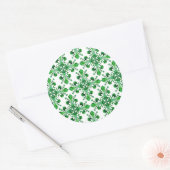 Sticker Rond La Lucky Fleur de lis de St. Patrick (Enveloppe)