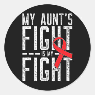 Sticker Rond La lutte de ma tante est ma lutte Sensibilisation