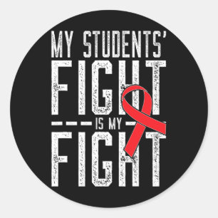 Sticker Rond La lutte de mes étudiants est ma lutte Sensibilisa