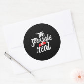 Sticker Rond La lutte est un vrai travail et un énorme travail (Enveloppe)
