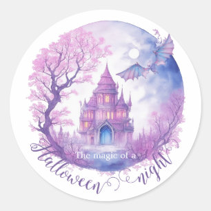 Sticker Rond La magie d'une nuit d'Halloween