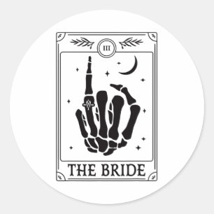 Sticker Rond La Main de squelette de la Coven de la mariée Goth