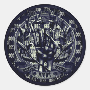 Sticker Rond La main droite du diable