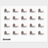 Sticker Rond La maison (Feuille)