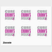 Sticker Rond La maladie de Cure Crohn (Feuille)