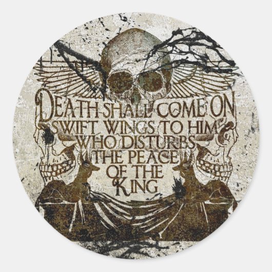 Sticker Rond La malédiction du pharaon (Devant)