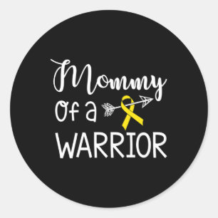 Sticker Rond La maman d'un guerrier Sensibilisation au cancer c