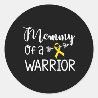 Sticker Rond La maman d'un guerrier Sensibilisation au cancer c