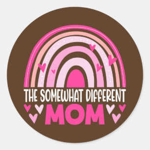 Sticker Rond La maman un peu différente Puzzle Rainbow Mothers