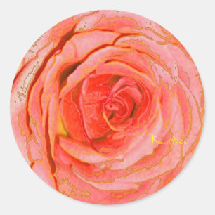 STICKER ROND LA "MANDARINE S'EST LEVÉE "