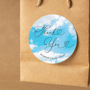 Sticker Rond La mariée est aux anges: Cadeaux pour la fête de f