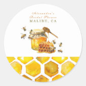 Sticker Rond La mariée sous la douche en nid d'abeille (Devant)