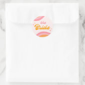 Sticker Rond La mariée Super rose et orange (Sac)