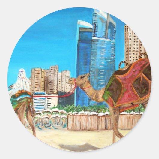 Sticker Rond La marina de Dubaï (Devant)