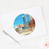 Sticker Rond La marina de Dubaï (Enveloppe)