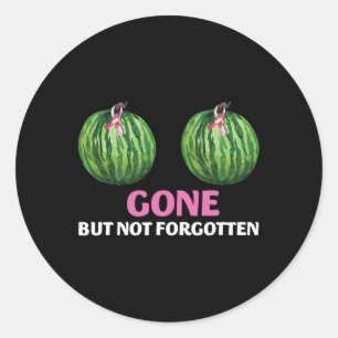 Sticker Rond La Mastectomie Survivante Du Cancer Est Partie Mai