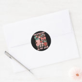 Sticker Rond La maternité est Jam Boho fraise Graphique Mamans (Enveloppe)