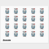 Sticker Rond La mauvaise glace fond (Feuille)