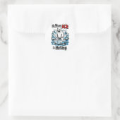 Sticker Rond La mauvaise glace fond (Sac)