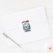 Sticker Rond La mauvaise glace fond (Enveloppe)