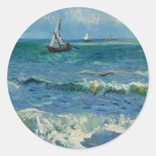 Sticker Rond La mer aux Saintes Maries de la Mer   Van Gogh