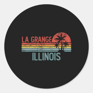 Sticker Rond La Mesa Californie Drôle de voyage en ville aux Ét
