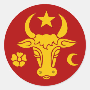 Sticker Rond La Moldavie, Moldau