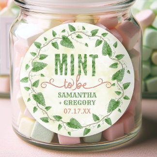 Sticker Rond La Monnaie wedding shower doit être une feuille d'