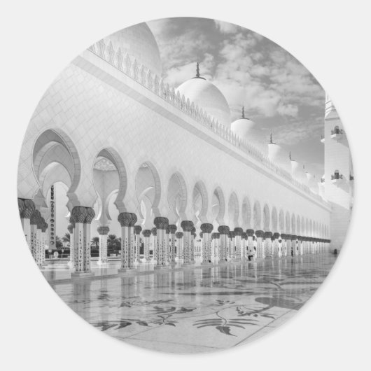 Sticker Rond La mosquée Sheikh Zayed (Devant)