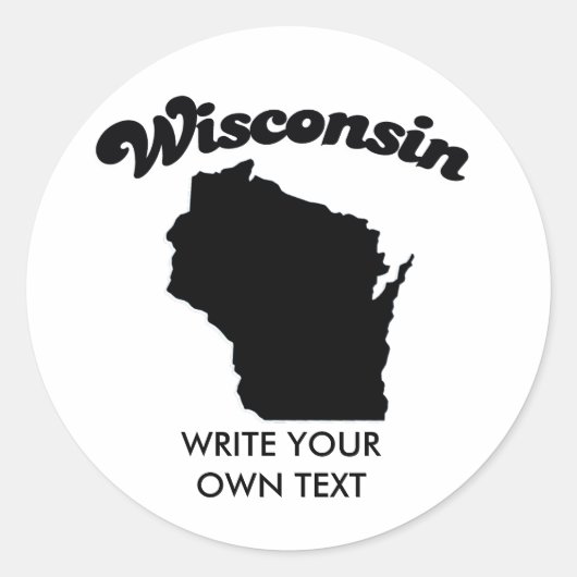 STICKER ROND LA MOTION D'ÉTAT WISCONSIN T-SHIRT (Devant)