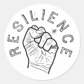 Sticker Rond La motivation de la résilience (Devant)