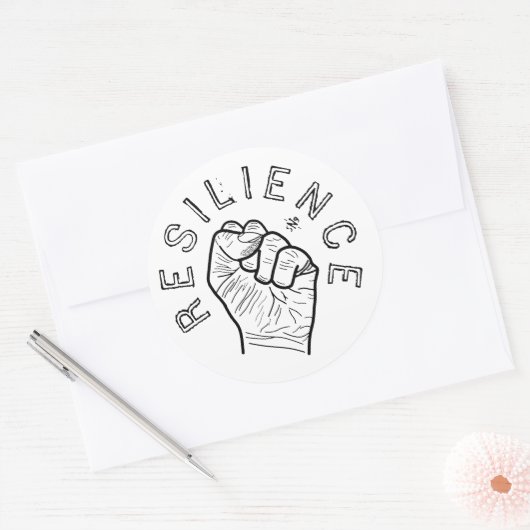 Sticker Rond La motivation de la résilience (Enveloppe)