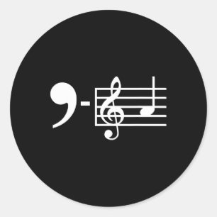 Sticker Rond La Music Notes Kamala Harris Supporter Music Teach