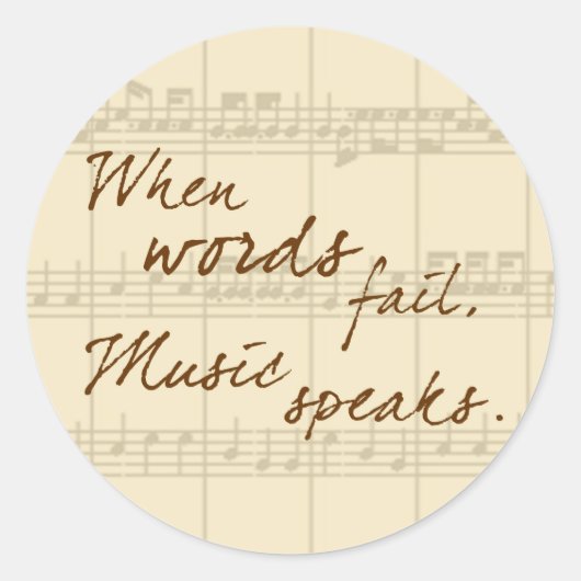 Sticker Rond La musique parle (Devant)