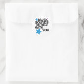 Sticker Rond La Musique Sonne Mieux Avec Vous (Sac)