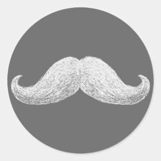 Sticker Rond La Mustache (Sombre)