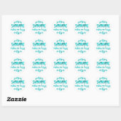 Sticker Rond La Nage Me Rend Heureux (Feuille)