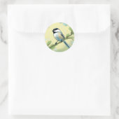Sticker Rond La nature des oiseaux de pousse (Sac)