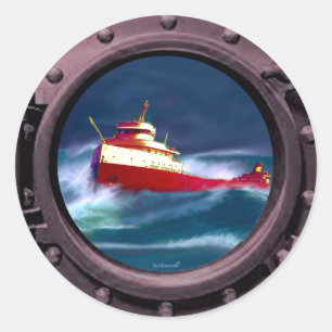 Sticker Rond LA Naufrage de l'EDMUND FITZGERALD