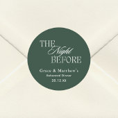 Sticker Rond La Nuit Avant Le Dîner De La Répétition Emerald Gr