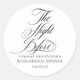 Sticker Rond La Nuit Avant le Dîner de Répétition
