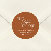 Sticker Rond La Nuit Avant Le Dîner De Répétition Terracotta Fa