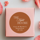 Sticker Rond La Nuit Avant Le Dîner De Répétition Terracotta Fa