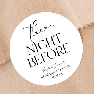 Sticker Rond La Nuit Avant Le Dîner Minimal De La Répétition Ma