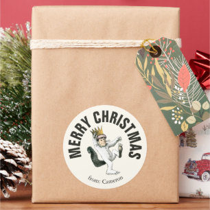 Sticker Rond Là où les choses sauvages sont Joyeux Noël