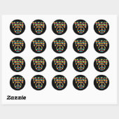 Sticker Rond La paix (Feuille)