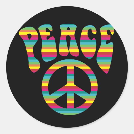 Sticker Rond La paix (Devant)