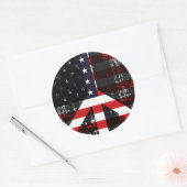 Sticker Rond La Paix Aux Etats-Unis (Enveloppe)