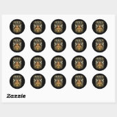 Sticker Rond La paix commence en soi (Feuille)