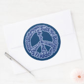 Sticker Rond La paix dans toutes les langues (Enveloppe)